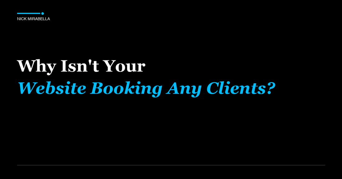 Expert analysis on isn't Your Website Booking Any Clients for salon professionals