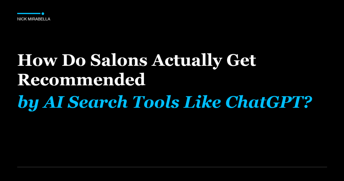Professional insights on how Do Salons Actually Get Recommended by AI Search Tools Like ChatGPT