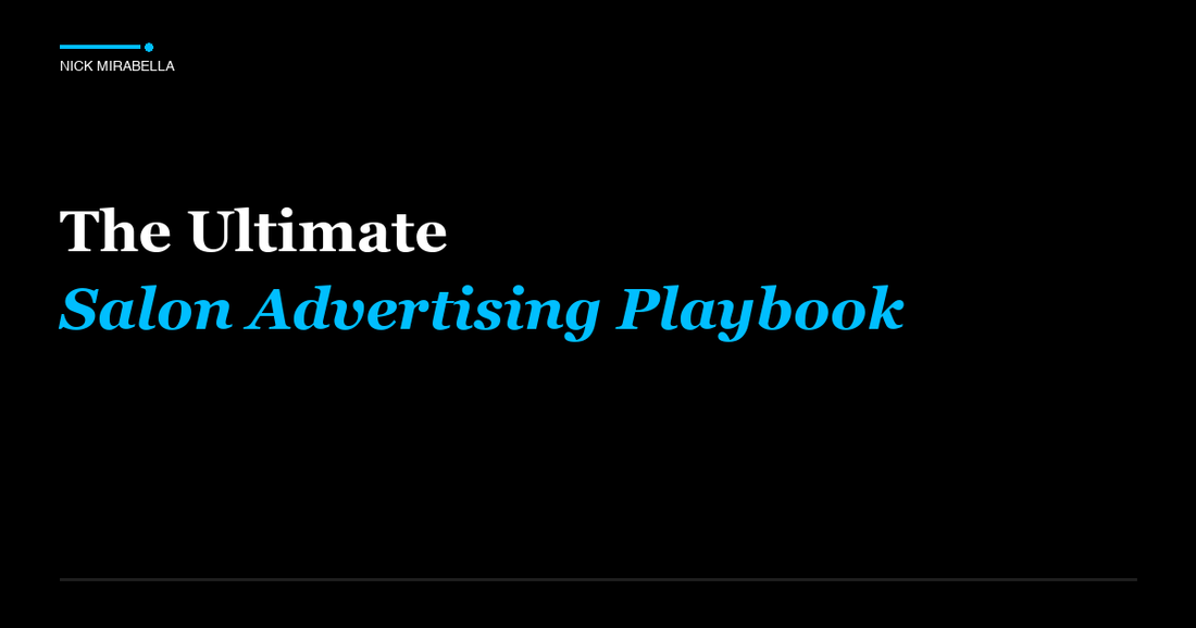 Strategic framework for salon Advertising Playbook